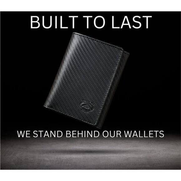 Stealth Mode Trifold Leather Wallet for Men with RFID Blocking - Picture 5 of 6